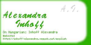 alexandra inhoff business card